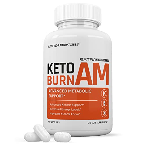 Keto Burn AM Pills Includes Apple Cider Vinegar goBHB Exogenous Ketones Advanced Ketogenic Supplement Ketosis Support for Men Women 60 Capsules