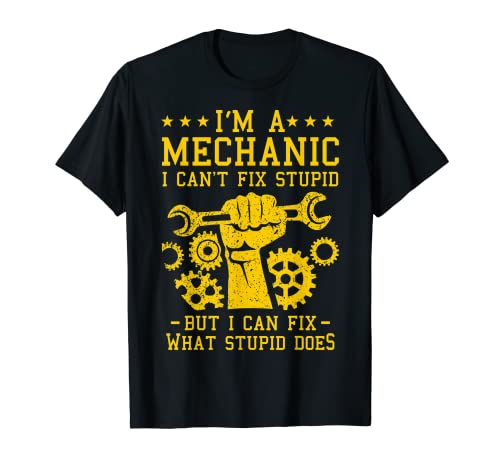Funny Car Mechanic Men Women Kids Best Auto Mechanic T-Shirt