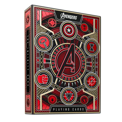 theory11 Avengers Playing Cards (Red) by Marvel Studios