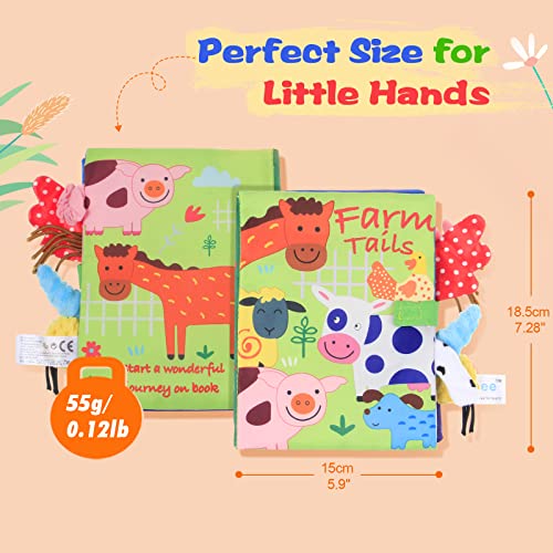 Babies Soft Books Crinkle Cloth Books for Babies Baby Teether Books High Contrast Baby Toys Touch and Feel Books for Infants Baby Toys (Colorful Farm) | The Storepaperoomates Retail Market - Fast Affordable Shopping