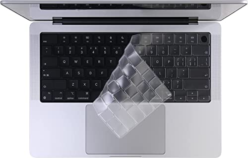 Keyboard Cover for 2022 New MacBook Air 13.6 inch with M2 Chip A2681,2022 2021 MacBook Pro 16 A2485 M1 Pro/M1 Pro,MacBook Pro 14 M1 Pro/M1 Max Chip A2442 Keyboard Skin – Clear