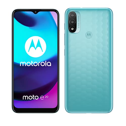 Motorola Moto e20 Dual-SIM 32GB ROM + 2GB RAM (GSM Only | No CDMA) Factory Unlocked 4G/LTE Smartphone (Coastal Blue) – International Version