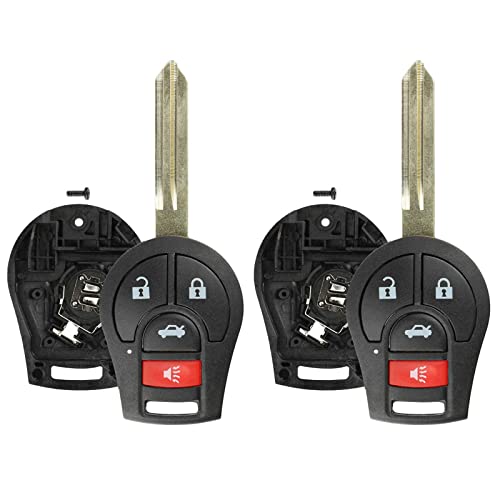 2x Keyless Option Remote Car Key Fob Shell Case For Nissan Infiniti (CWTWB1U751, CWTWB1U816)