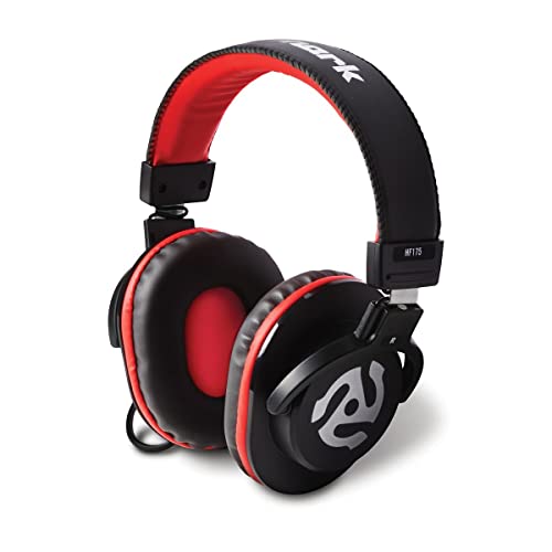Numark HF175 – DJ Headphones with Closed Back Over Ear Design, 40mm Drivers, Comfortable Ear Pads for Mixing and DJ Monitoring, 3m Cable Included
