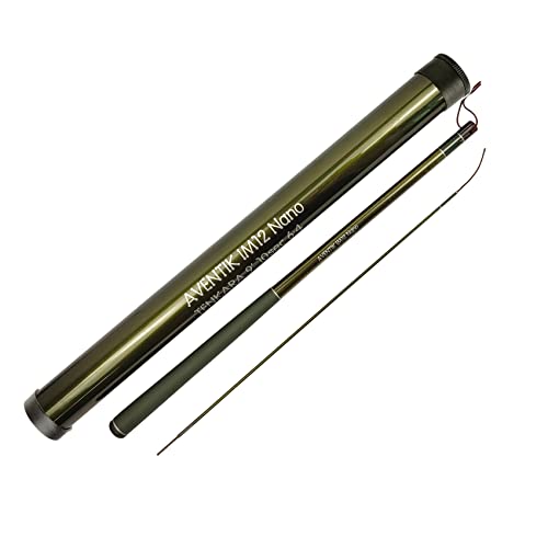 Aventik Tenkara Rods Pro IM12 Nano 6:4 Action Mini Sizes All Water Conditions Quality Carbon Tube Packing, Extra Spare Sections Included, Tenkara Fly Rods (9’0” 10Sec)