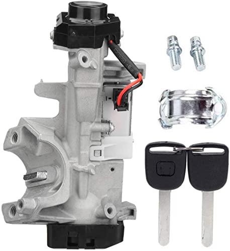 Ignition Switch Lock Cylinder Assembly for Honda Accord Civic with Keys (chip ID48),Replace : 06350-SAA-G30, 35100-SDA-A71