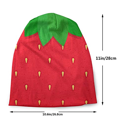 Strawberry Red Beanie Hat Knit Cap for Women Men Fisherman Beanie Slouchy Beanie Cap Skull Cap Cute Cycling Head Hat Unisex | The Storepaperoomates Retail Market - Fast Affordable Shopping
