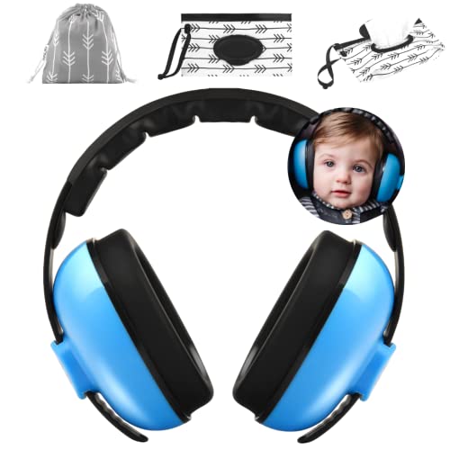 Kiki Babies Baby Noise Canceling Headphones – Infant Headphones with Baby Wipes Dispenser and Travel Bag – Premium Soft Baby Ear Muffs for Concerts, Outdoors, Airplane – Comfortable Design…
