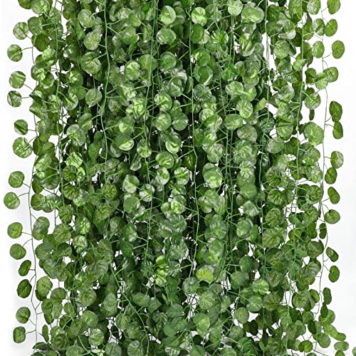 COCOBOO 36pcs 245ft Artificial Greenery Garland Fake Vines Hanging Ivy Garland for Wedding Garden Swing Frame Outdoor Home Bedroom Decoration