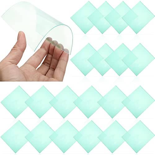 Welding Lens Blue Welding Replacement Lens Outside Protective Lens Filter Covers for Solar Auto Darkening Welding Helmet Hood, 4.5 x 5.25 x 0.04 Inch (20 Pieces)