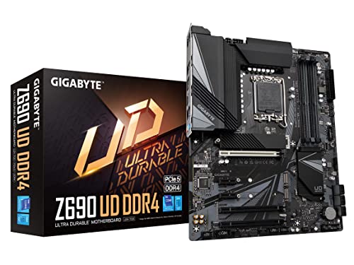 GIGABYTE Z690 UD DDR4 (LGA 1700/ Intel Z690/ ATX/ DDR4/ Triple M.2/ PCIe 5.0/ USB 3.2 Gen2X2/ Type-C/ 2.5GbE LAN/Motherboard)