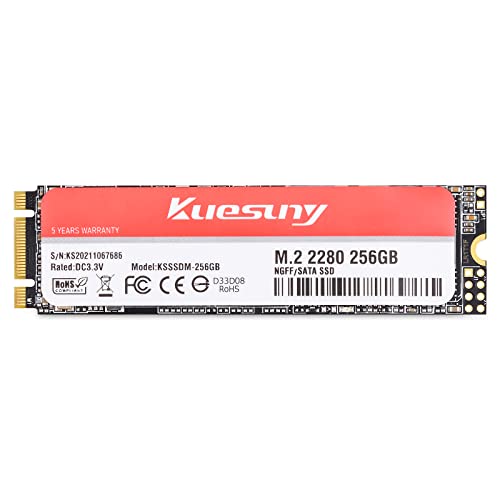 Kuesuny 256GB M.2 2280 PCIe Gen 3X4 NVMe Internal SSD, Solid State Drive, Up to 2000MB/s for Latop and PC(256GB, M.2 2280)