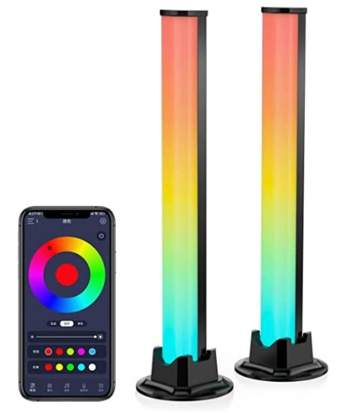 Halloween Smart RGB Light Bars, Gaming Accessories Music Color Ambient Flow Light Bluetooth APP Control RGB Smart Light Bar for Halloween Games TV PC Movies Party Room Bedroom Bar Decoration (D50)