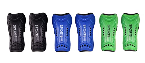 Smilesun 3 Pair Soccer Shin Guards Kids Youth Shin Pads and Shin Guard Sleeves for 6-13 Years Old Boys and Girls