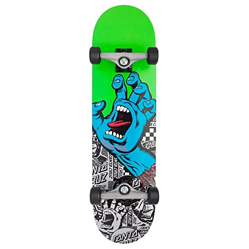 Santa Cruz Flier Hand Large Complete Skateboard, 8.25″ x 31.5″