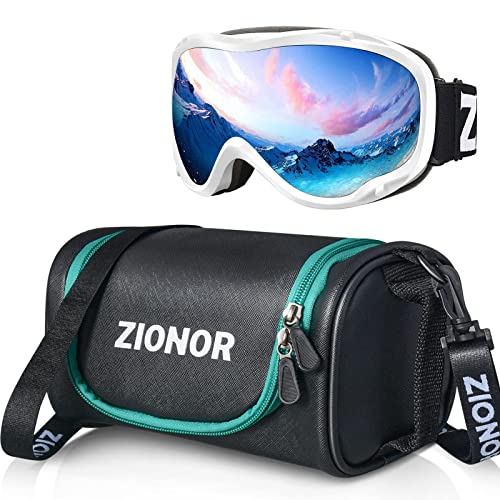 ZIONOR Lagopus Ski Snowboard Goggles for Men Women Adult Youth and Ski Goggles Bag