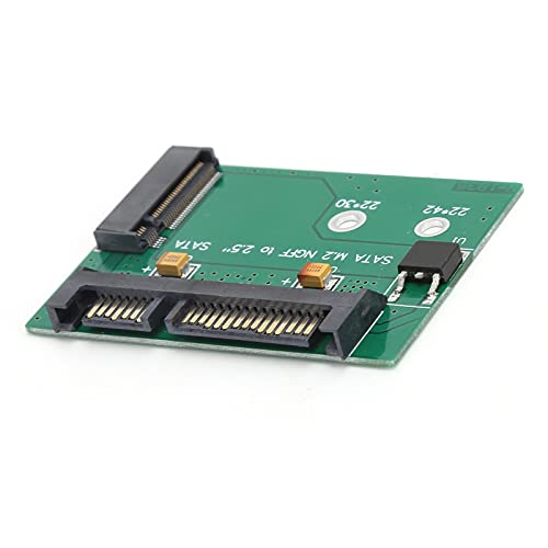 LZKW M.2 NGFF SSD to SATA3 Board, Compact Opening Design Easy Connection Adapter Card High Efficiency Standard Size for Desktops for Laptops