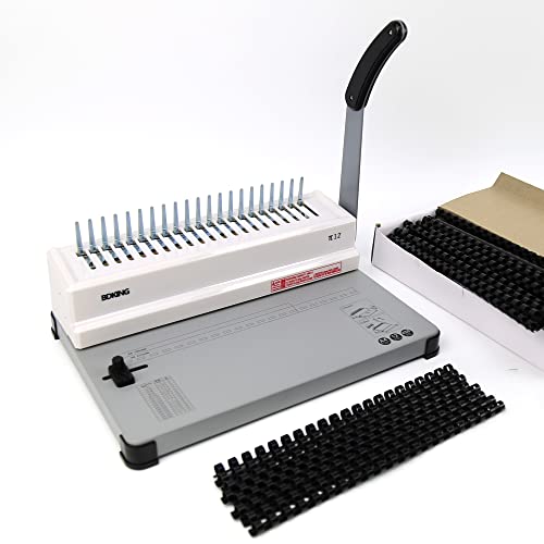 Binding Machine, BDKING Comb Binding Machine, 21 Holes, 450 Pages, with 100 PCS 3/8 ” Comb Binding spines, Suitable for Letter Size, A4, B5,A5 or Smaller Office documents