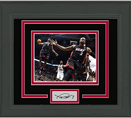 Framed Dwyane Wade Facsimile Laser Engraved Signature Auto Miami Heat 15×16 Basketball Photo