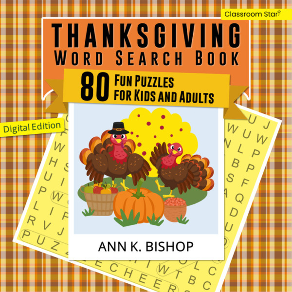 Thanksgiving Word Search Book: 80 Fun Puzzles For Kids And Adults