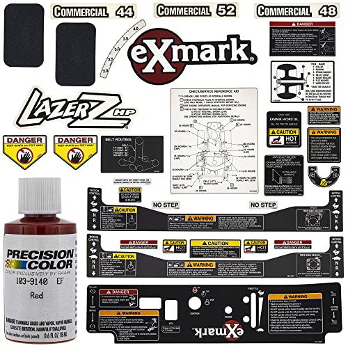 Exmark Decal Red Touch Up Paint Kit Lazer HP 1-654520 103-9140 44 48 52-Inch