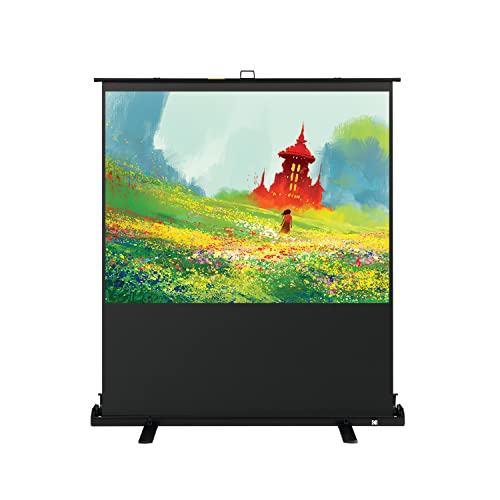 KODAK Portable Projector Screen | 60” Indoor & Outdoor 16:9 Video Projection Surface & Stand with Carry Handle | 1080p, 4K/8K UHD, 3D & HDR Ready | Fast Setup for Movies, Office Presentations & More