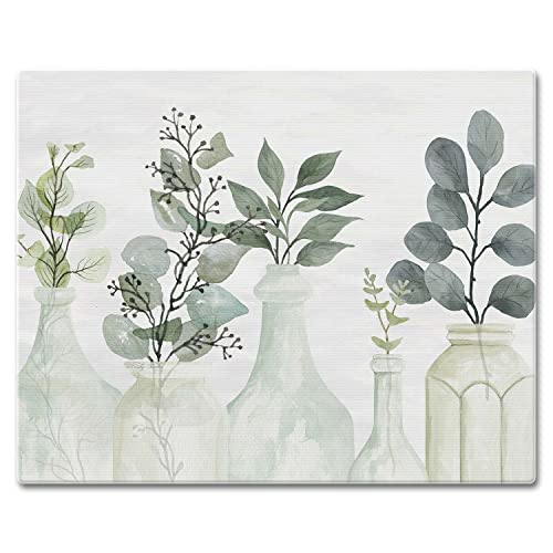 CounterArt “Nature’s Greenery” 3mm Heat Tolerant Tempered Glass Cutting Board 15” x 12” Manufactured in the USA Dishwasher Safe