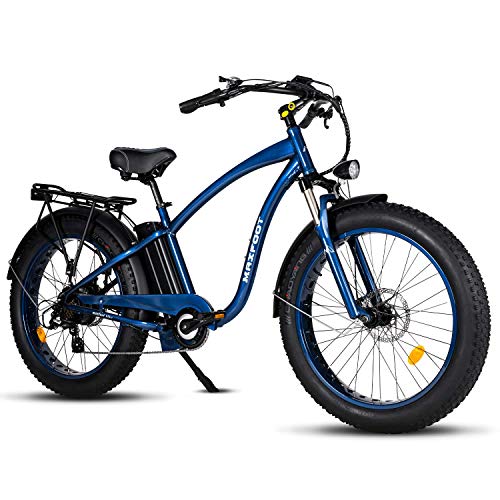 NF NIGHTFIRE MaxFoot 26″ Fat Tire Electric Bike, 750W MF-18 Mountain Ebikes, 48v 13Ah Removeable Battery (Dark Blue)