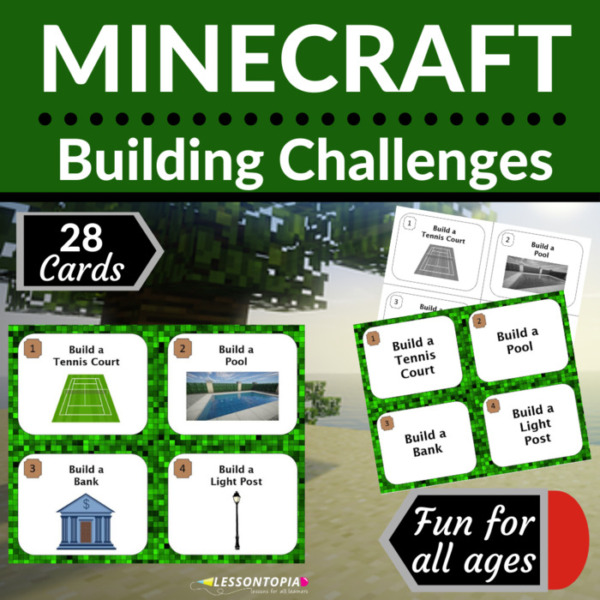 Minecraft Building Challenges | STEM Activities | Task Cards