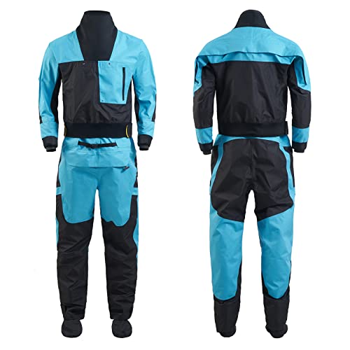 Dry Suits for Men in Cold Water, Paddling,Kayaking,Waterproof,Blue (Blue, M)