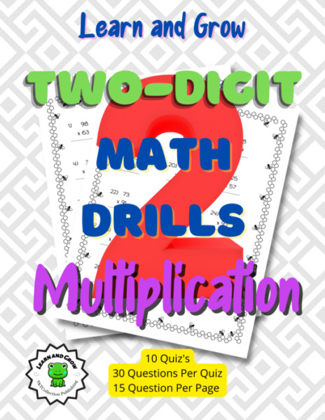 Math Drills: Two Digit Multiplication – from Learn and Grow