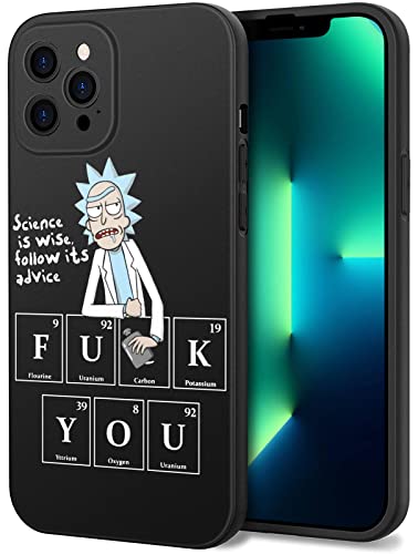 RUFENG Compatible for iPhone 13 Pro Max Case 6.7″ with Rick-Morty Pattern Printed Soft Silicone Full Protection Cases 13M07