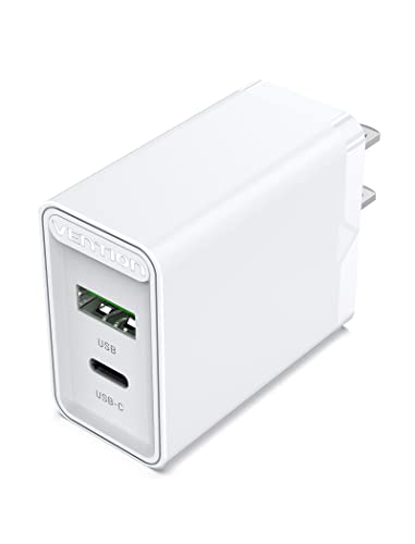 USB C Wall Charger Block – VENTION 20W PD Dual Port Fast iPhone Charger Plug – USB C Charging Block Compatible with iPhone 13 12 11 Pro Max XS XR X iPad AirPods Pro Samsung Galaxy Pixel