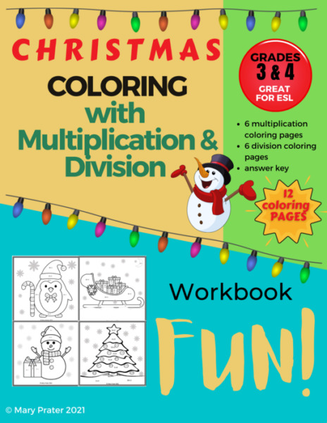 Christmas Color by Number for Kids ages 8-12