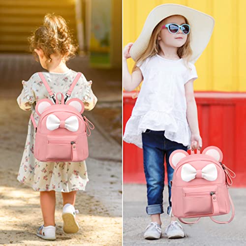 Dksyee Pink Small Cute Backpacks for Girls Bowknot Leather Cartoon Mouse Ears Mini Travel Backpack Convertible Shoulder Daypack… | The Storepaperoomates Retail Market - Fast Affordable Shopping