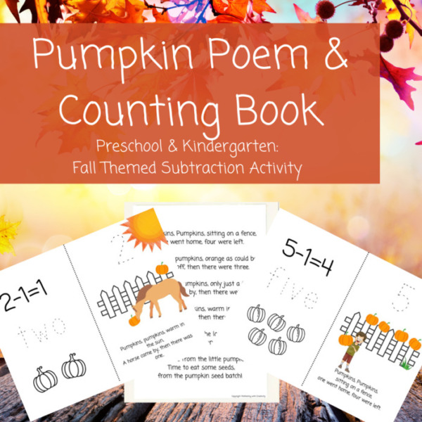 Pumpkin Poem & Counting Book Printable for Preschool & Kindergarten
