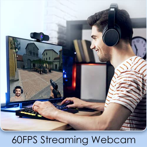 EMEET Webcam with Microphone, 1080P HD 60FPS Streaming Webcam USB Webcam w/2 Noise Reduction Mics,Software Control,90°FOV，Autofocus,Webcam for Desktop PC Mac Laptop Zoom Gaming FaceTime Teams Twitch | The Storepaperoomates Retail Market - Fast Affordable Shopping