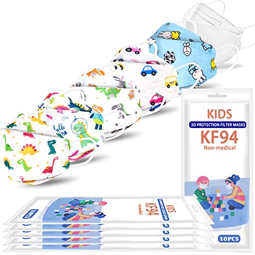 LOGAO of KF94 Disposable Fish Mouth Type Child Safety Four-Layer Protective Mask , Kids Disposable Face Masks Comfortable Breathable, and Protection Rate of 95% ,Suitable for Kids and Small Face Crowd