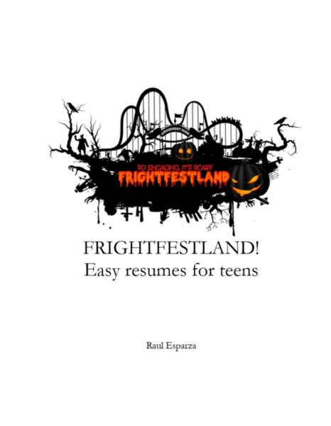 Frightfestland Resume Book for Teens