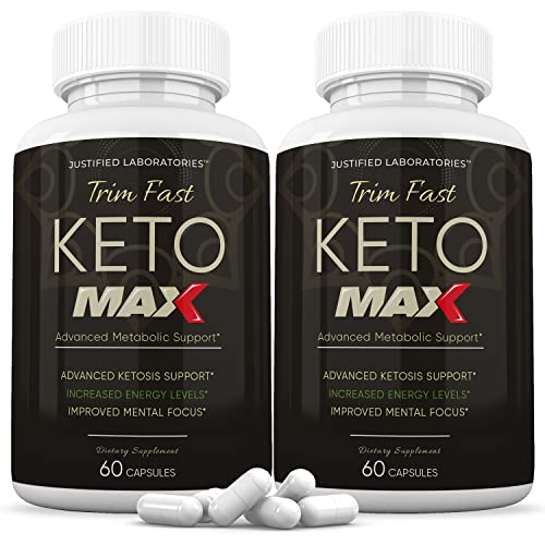 (2 Pack) Trim Fast Keto Max 1200MG Pills Includes Apple Cider Vinegar goBHB Strong Exogenous Ketones Advanced Ketogenic Supplement Ketosis Support for Men Women 120 Capsules