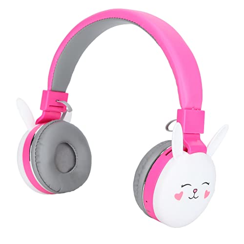 Children’s Headset Cute Animals Bluetooth 5.0 Kids Headphones with Mic for Children(Bunny)
