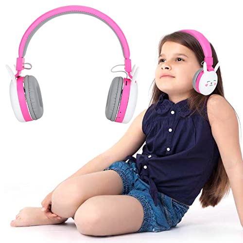 Children’s Headset Cute Animals Bluetooth 5.0 Kids Headphones with Mic for Children(Bunny) | The Storepaperoomates Retail Market - Fast Affordable Shopping