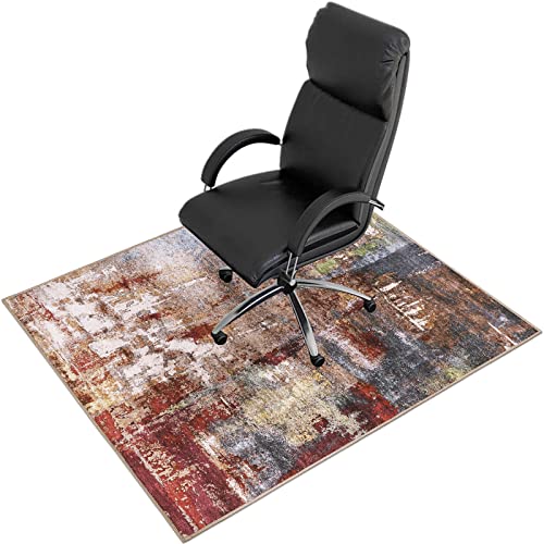 Anidaroel Office Chair Mat for Hardwood and Tile Floor, 35″X47″ Computer Chair Mat for Rolling Chair, Desk Chair Mats, Low-Pile Carpet, Anti-Slip Floor Protector Rug