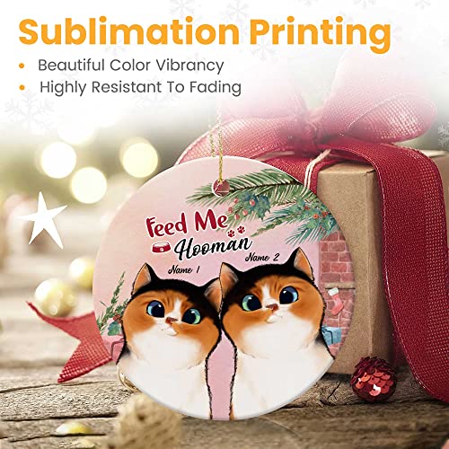 2022 Personalized Christmas Ornaments for Cat Lovers – Feed Me Hooman – Decoration Gifts, Custom Details – Home Decor Designed by Pavo | The Storepaperoomates Retail Market - Fast Affordable Shopping