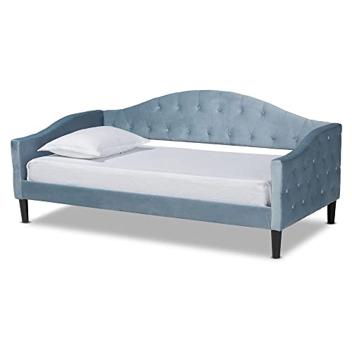 Baxton Studio Select Daybeds, Twin, Light Blue/Dark Brown