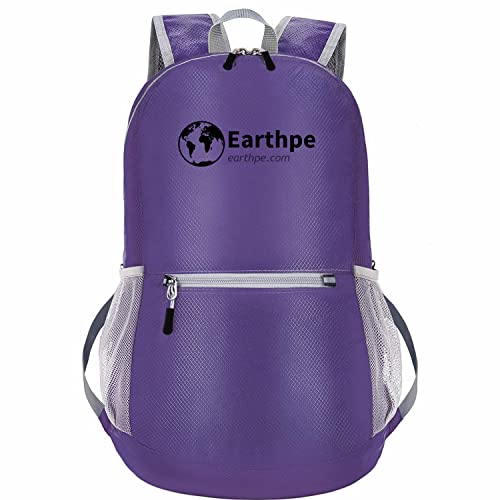 MICROSEVEN Ultra Lightweight Hiking Backpack – Water Resistant Small Backpack Packable Daypack for Women Men (Purple)