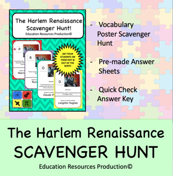 Harlem Renaissance Scavenger Hunt Activity