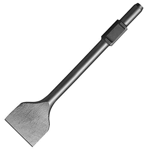 Toolman Flat Chisel 1-18″ Hex Scraping Bit for Demolition Demo Jack Hammer Tool Tile