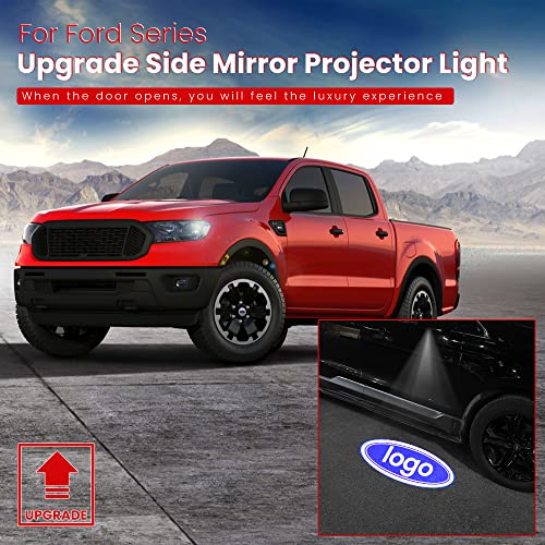 MAISUITIN for Ford Side Mirror Puddle Light, High Definition never fade, Led logo Lights Projector Ghost Shadow, for Ranger Explorer F150 Fusion Focus Edge (Pattern 2) | The Storepaperoomates Retail Market - Fast Affordable Shopping
