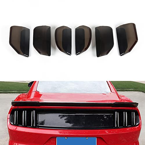 RT-TCZ Tail Light Lamp Cover Guard Trim Frame Bezels Decoration Accessories for Ford Mustang (2015-2017 Smoke Black)
